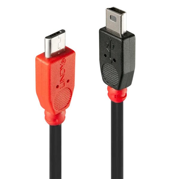 1m USB 2.0 Typ Micro-B an Mini-B OTG Kabel