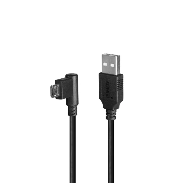 2m USB 2.0 Typ A an Micro-B Kabel, 90° gewinkelt