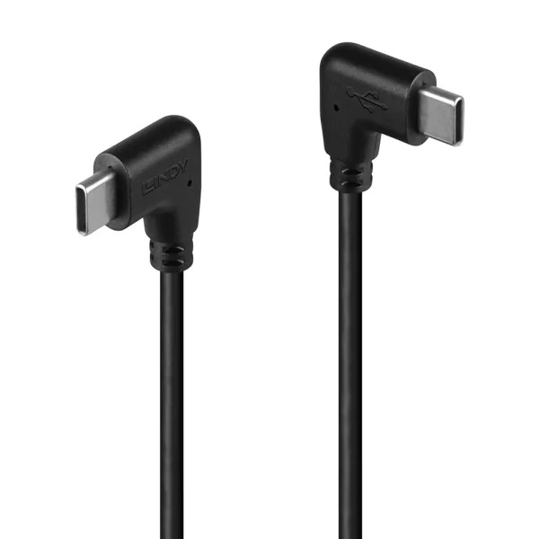 0.5m USB 2.0 Typ C Kabel, 2 x 90° gewinkelt, 60W PD