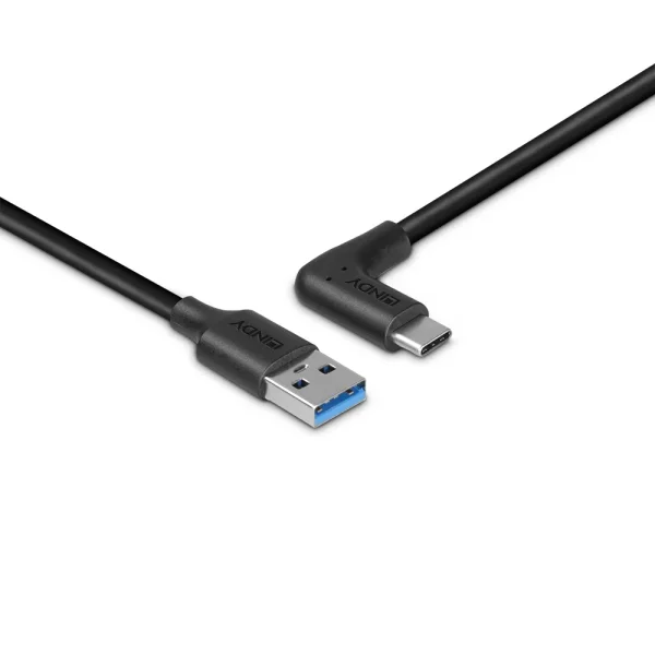 1.5m USB 3.2 Typ A an C Kabel, 90° gewinkelt, 10Gbit/s