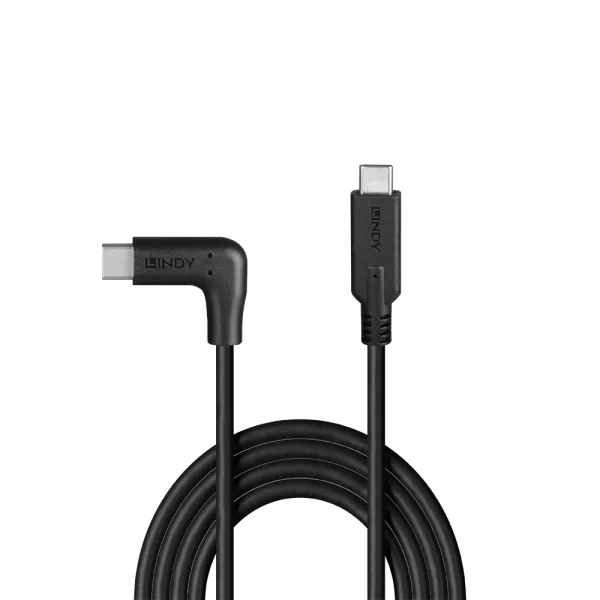 1m USB 3.2 Typ C Kabel, 90° gewinkelt, 10Gbit/s, 60W PD