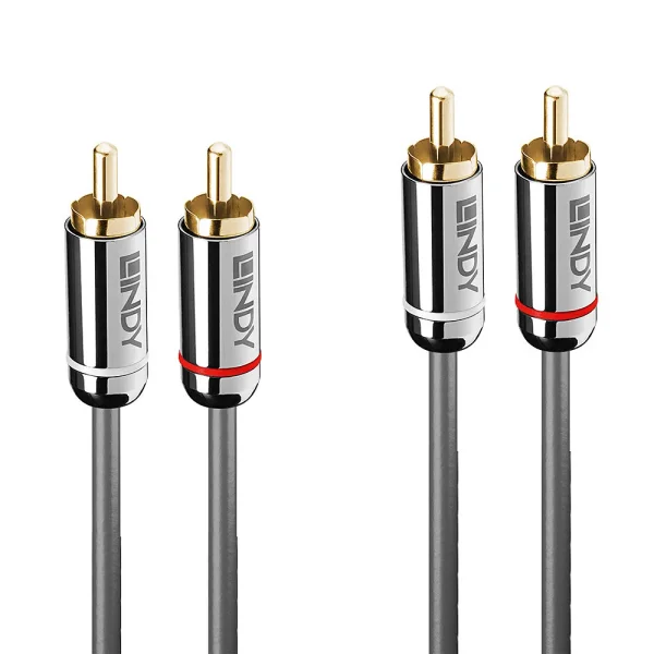 5m Dual Phono Audiokabel, Cromo Line