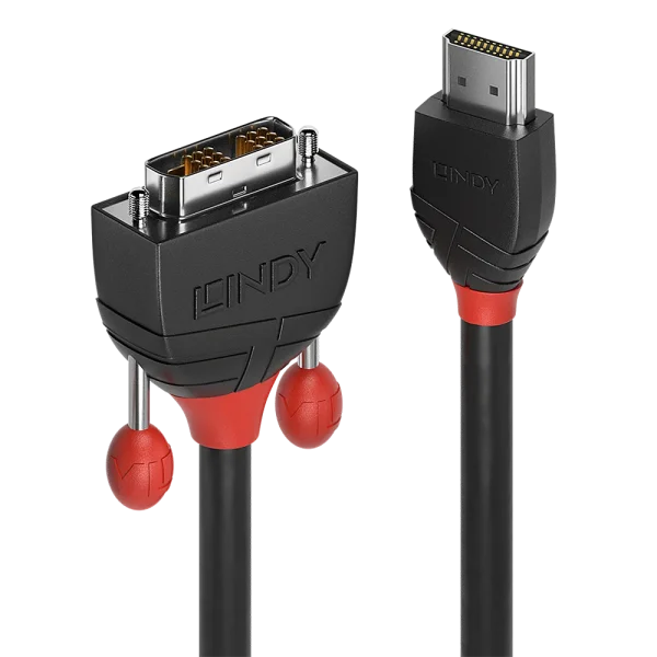 10m HDMI an DVI Kabel, Black Line