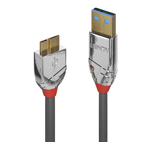 1m USB 3.2 Typ A an Micro-B Kabel, 5Gbit/s, Cromo Line