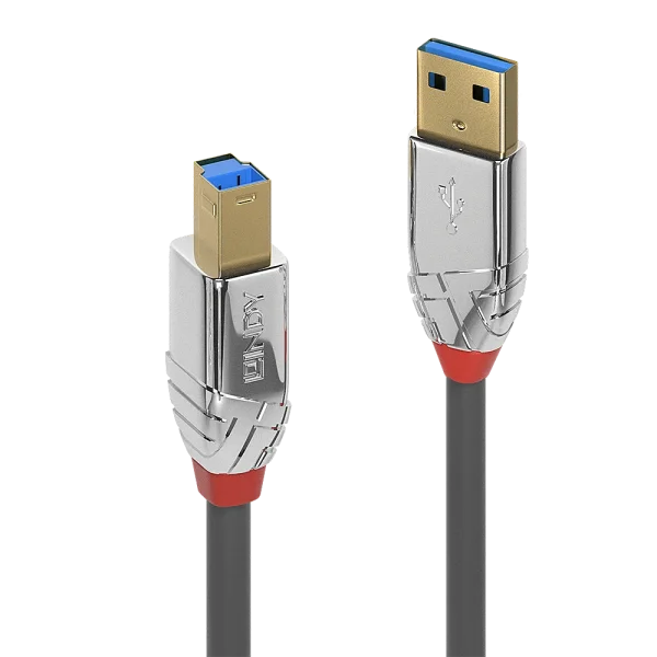 1m USB 3.2 Typ A an B Kabel, 5Gbit/s, Cromo Line