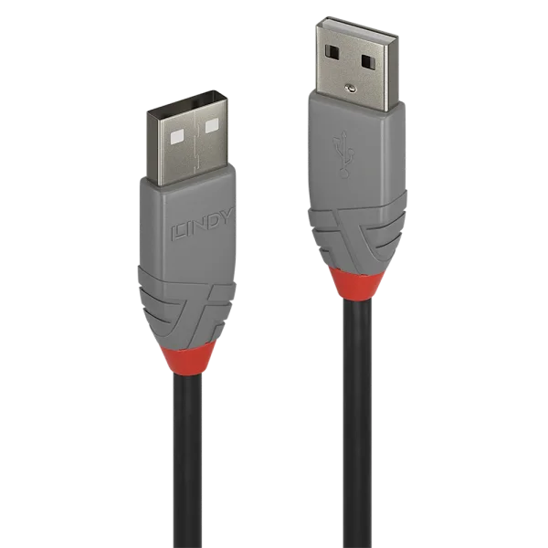 2m USB 2.0 Typ A Kabel, Anthra Line