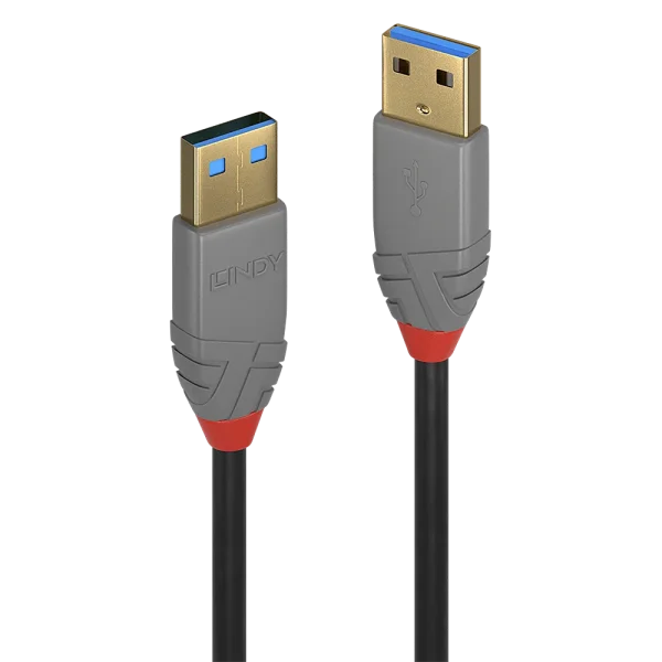 1m USB 3.2 Typ A Kabel, 5Gbit/s, Anthra Line