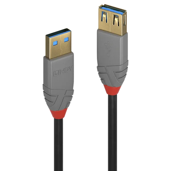 2m USB 3.2 Typ A Verlängerungskabel, 5Gbit/s, Anthra Line