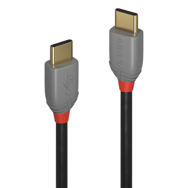 2m USB 2.0  Typ C Kabel, 60W PD, Anthra Line