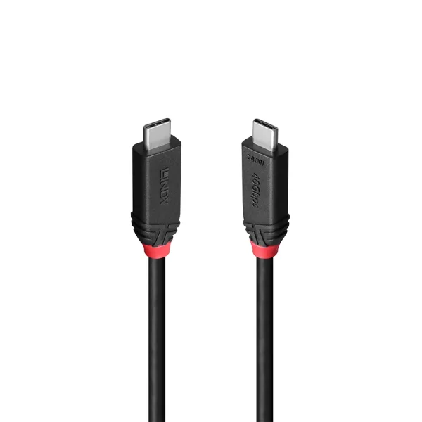 1m USB4 Typ C Kabel, 40Gbit/s, 240W PD, Black Line