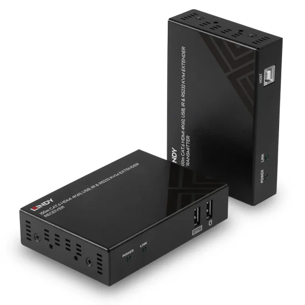 100m Cat.6 HDMI KVM Extender, 4K60, USB, IR & RS232