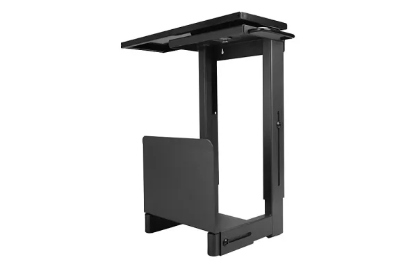 PC-Halterung für Untertischmontage, ausziehbar und drehbar