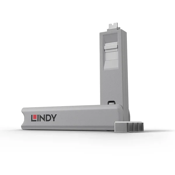 USB C Port Schloss, 4 Stück mit Schlüssel, Weiß