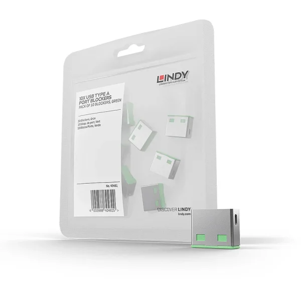 USB A Port Schloss, 10 Stück, Grün