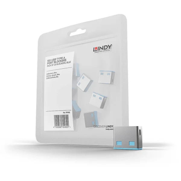 USB A Port Schloss, 10 Stück, Blau
