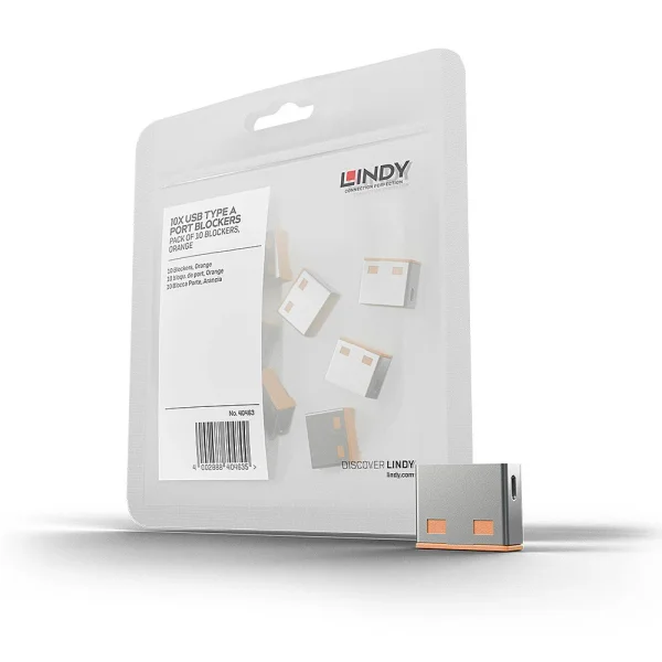 USB A Port Schloss, 10 Stück, Orange
