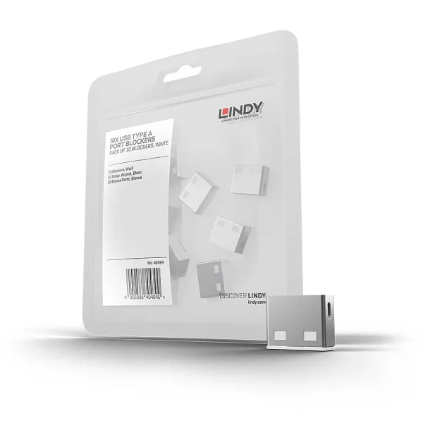 USB A Port Schloss, 10 Stück, Weiß