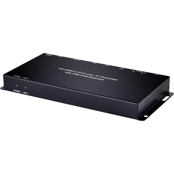 Dual HDMI to IP Transmitter with USB KVM Extension