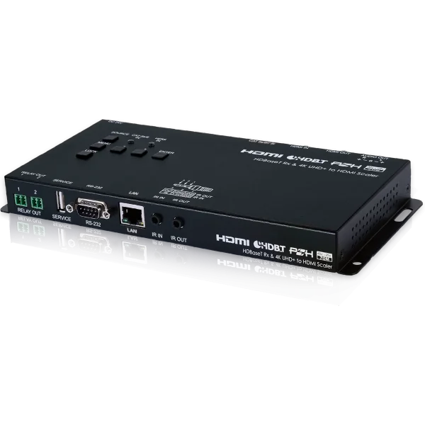 HDBaseT Rx & 4K UHD+ to HDMI Scaler
