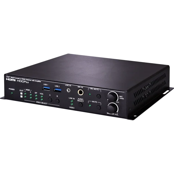 UHD+  Multi-Format to HDMI Switcher with Amplifier