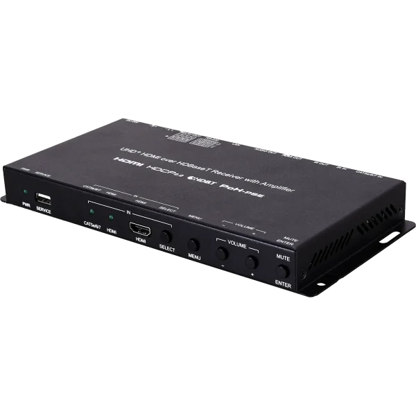 UHD+ HDMI over HDBaseT Receiver with Amplifier