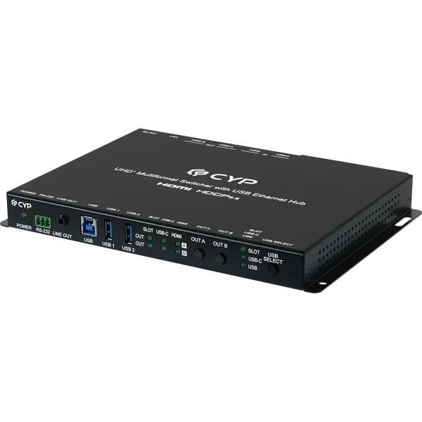 UHD+ Multi-format Matrix Switcher with USB Ethernet Hub