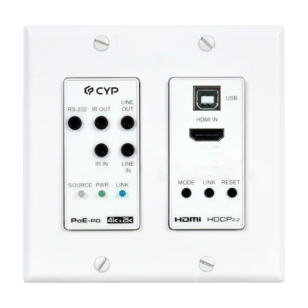UHD HDMI AV over IP Transmitter with USB/KVM (2Gang US)