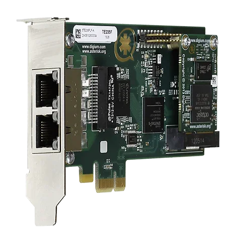 Sangoma Two (2) span digital T1/E1/J1/PRI PCI-Express x1 card
