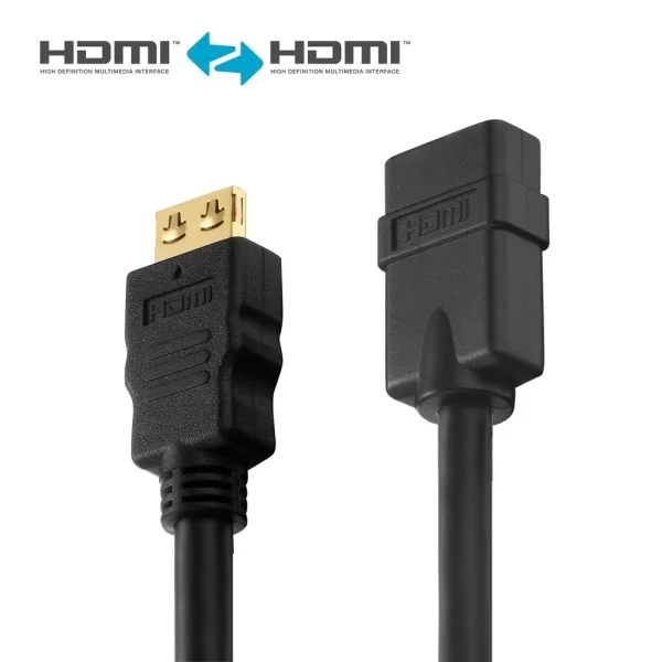Zertifiziertes 4K Premium High Speed HDMI Verlängerungskabel - schwarz, 1.00m