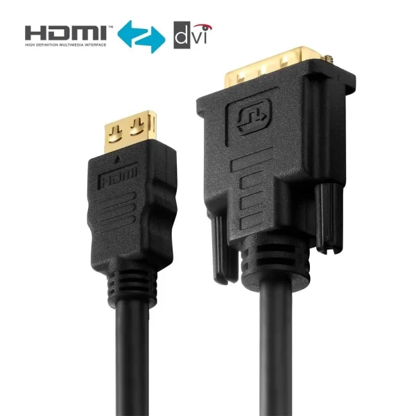 Zertifiziertes 2K HDMI / DVI Kabel - schwarz, 0.50m