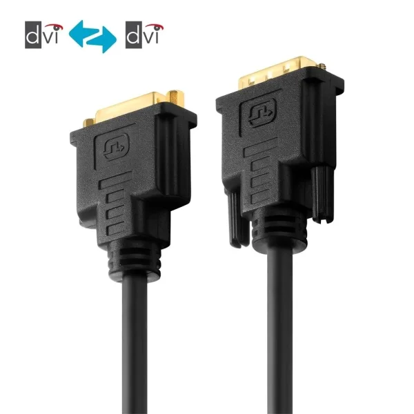 Zertifiziertes 2K DVI-Verlängerungskabel - schwarz, 5,00m