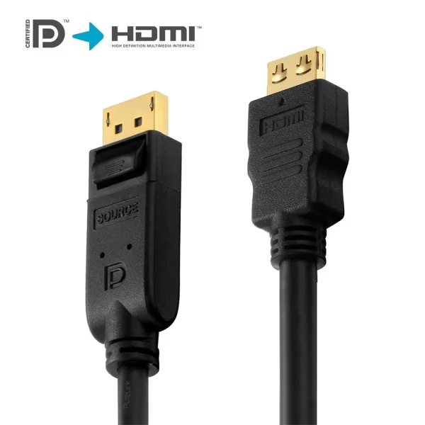 Zertifiziertes aktives 2K DisplayPort/HDMI-Kabel - 10,00 m