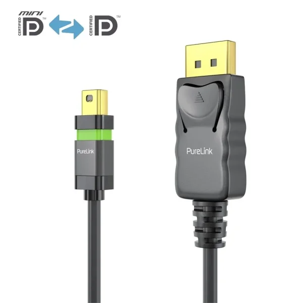 Zertifiziertes 4K Mini DisplayPort / DisplayPort Kabel - 1,00m