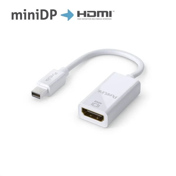 Premium Aktiver 4K mini DisplayPort / HDMI Portsaver Adapter - Weiß