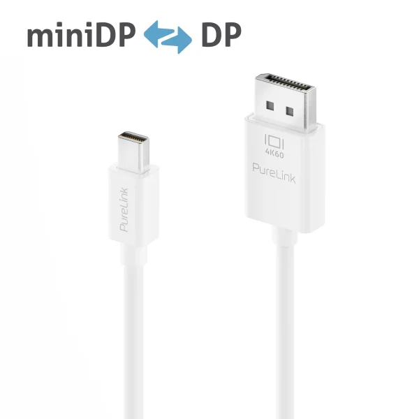 Premium 4K mini DisplayPort / DisplayPort Kabel – 1,50m, weiß