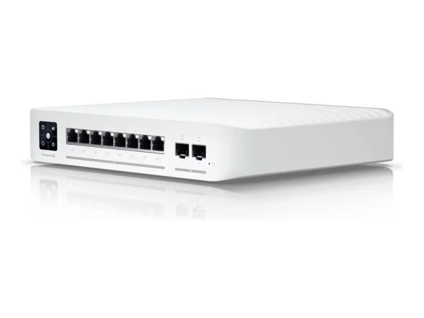 Ubiquiti Switch UniFi 8xRJ45 GBit/2xSFP+ Managed PoE+ 120W Wall-Mountable, 1,3" Touchscreen