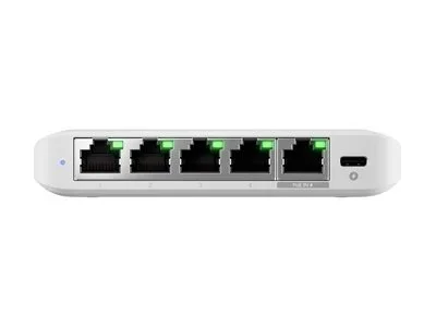 Ubiquiti Switch UniFi 5xRJ45 2.5GBit Compact (incl. NT) Powered by 802.3af/at PoE or USB Type C, Fanless