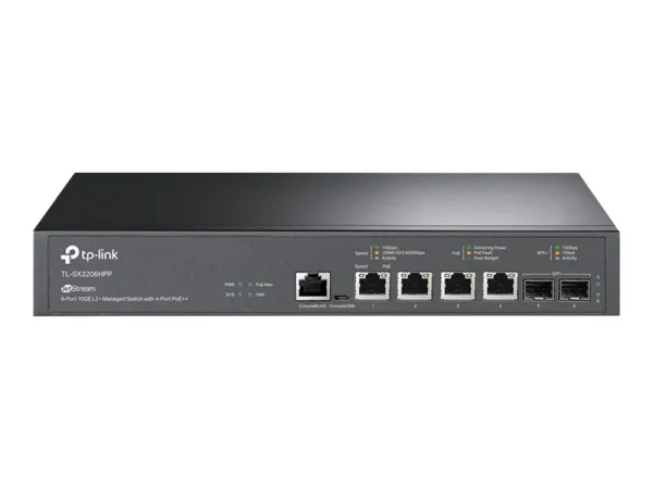 TP-LINK Switch SX3206HPP 4x10G RJ45 PoE++/2xSFP+ Managed