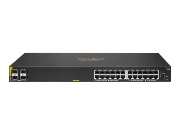 HPE Aruba Switch CX 6100 24G 4SFP+ 24xGBit/4xSFP+ PoE 370W JL677A