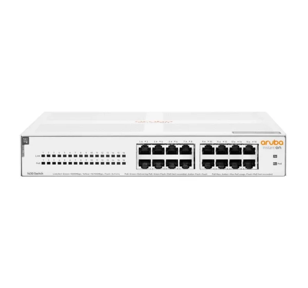 HPE Aruba Switch 1430 16G PoE 124W R8R48A Aruba Instant On