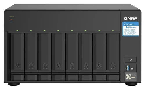 TS-832PX-4G 8 BAY 1.7GHZ QC 8GB DDR4 2X 10GBESFP+ LAN+2X 2.5GBE