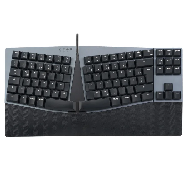 Perixx PERIBOARD-335 DE BR, ergonomische mechanische Tastatur (braune Schalter)