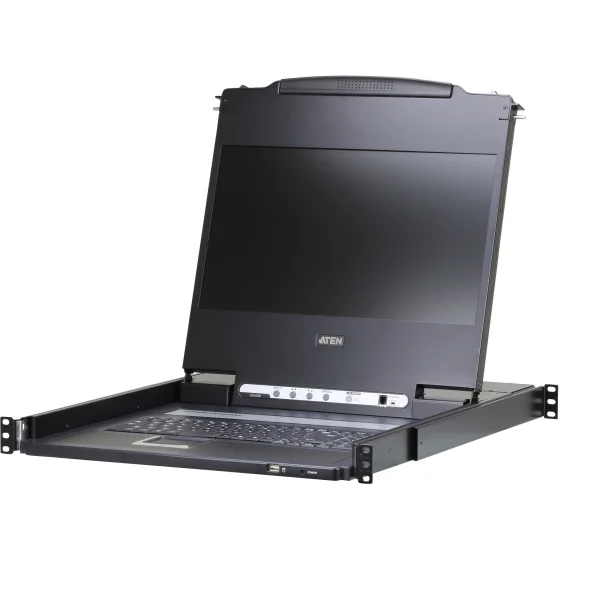 ATEN CL6700MW UK Single Rail 17,3"-LCD Konsole (USB, HDMI / DVI / VGA) UK-Layout