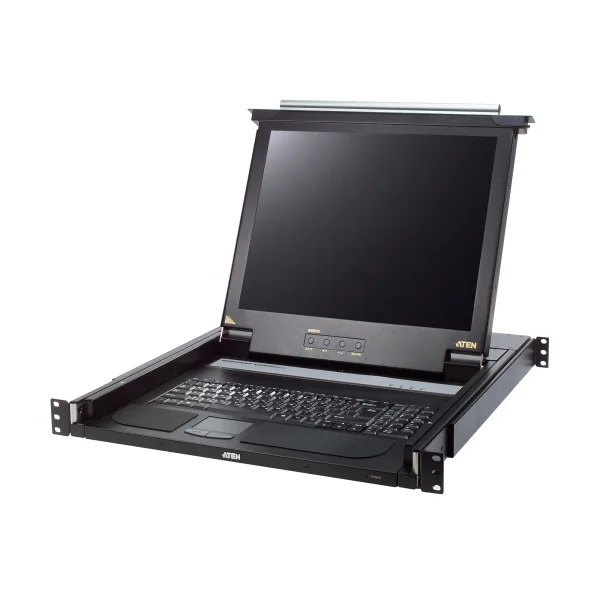 ATEN CL1000M IT Single Rail 17"-LCD-Konsole, 19" 1HE, IT-Layout (PS/2-USB, VGA)