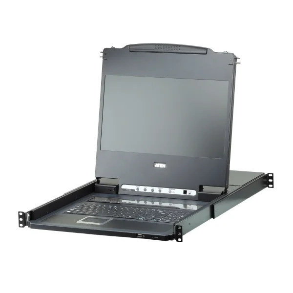 ATEN CL6708MW IT Single Rail KVM-Switch 8-Port 17,3"-LCD (USB DVI) IT-Layout