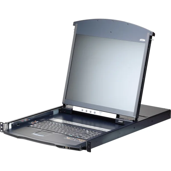 ATEN KL1116VN UK Cat.5 KVM over IP Switch 16-Port, 19"-LCD, Dual-Rail, UK-Layout