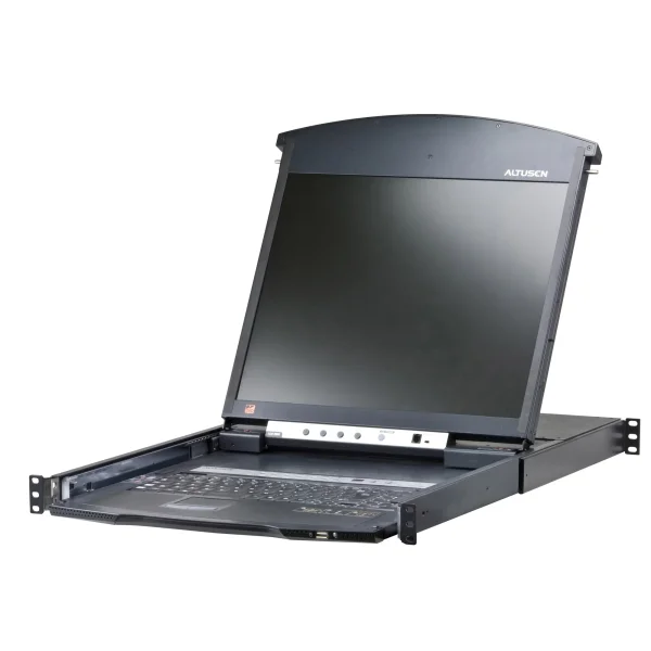 ATEN KL1516AiN SL Cat.5 KVM over IP Switch 16-Port 19"-LCD, Dual-Rail, SL-Layout