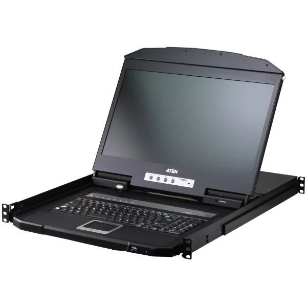 ATEN CL3708NX US KVM-Switch 8-Port, 18,5"-LCD-Konsole (USB HDMI) US-Layout
