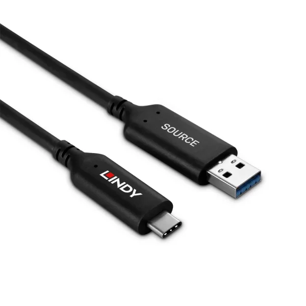 25m USB 3.2 5Gbit/s Typ A an C Hybridkabel