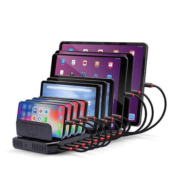 96W 10 Port USB-Ladestation